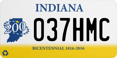 IN license plate 037HMC