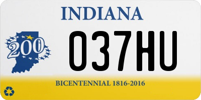 IN license plate 037HU