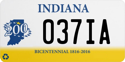 IN license plate 037IA