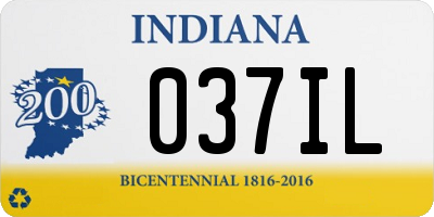 IN license plate 037IL