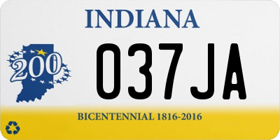 IN license plate 037JA