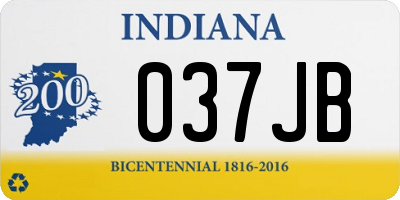 IN license plate 037JB