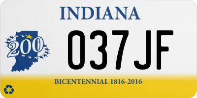 IN license plate 037JF