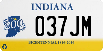 IN license plate 037JM