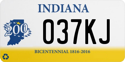 IN license plate 037KJ