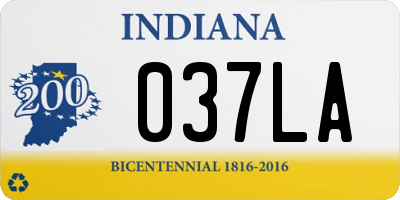 IN license plate 037LA