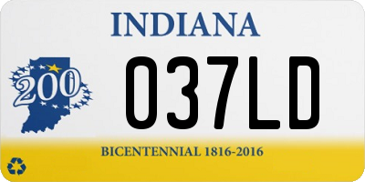 IN license plate 037LD