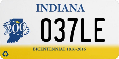 IN license plate 037LE