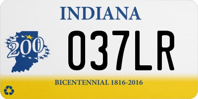 IN license plate 037LR