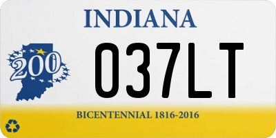 IN license plate 037LT