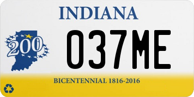 IN license plate 037ME