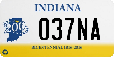 IN license plate 037NA