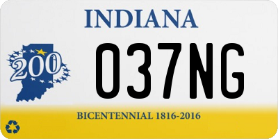 IN license plate 037NG