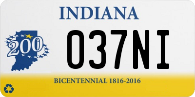 IN license plate 037NI