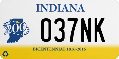 IN license plate 037NK