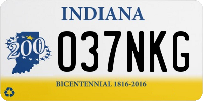IN license plate 037NKG