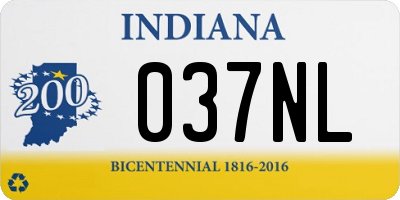 IN license plate 037NL