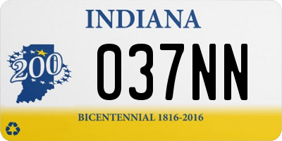 IN license plate 037NN