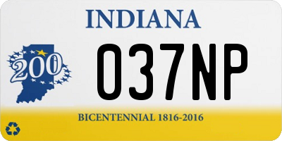 IN license plate 037NP