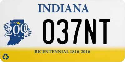 IN license plate 037NT