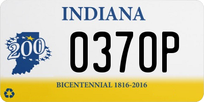 IN license plate 037OP