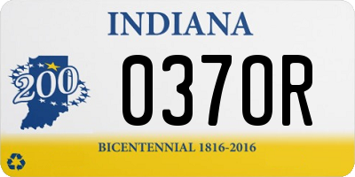 IN license plate 037OR