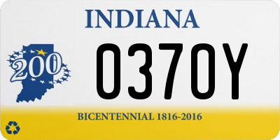 IN license plate 037OY