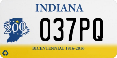 IN license plate 037PQ