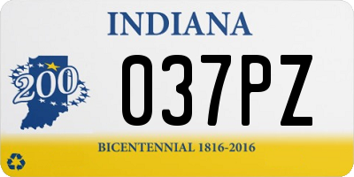 IN license plate 037PZ