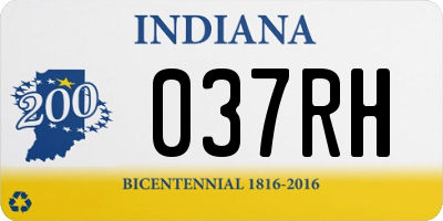 IN license plate 037RH