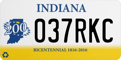 IN license plate 037RKC