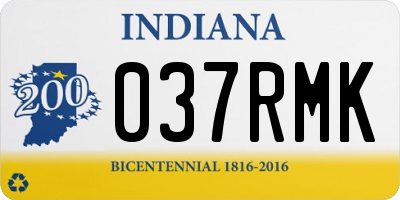 IN license plate 037RMK