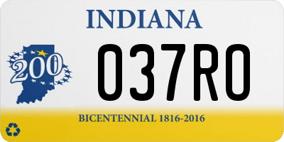 IN license plate 037RO