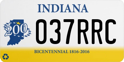 IN license plate 037RRC
