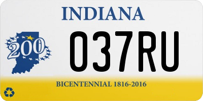 IN license plate 037RU