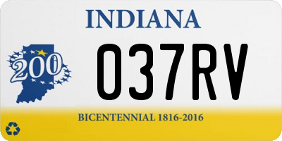 IN license plate 037RV