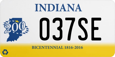 IN license plate 037SE