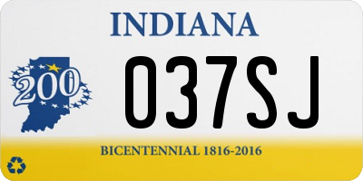 IN license plate 037SJ