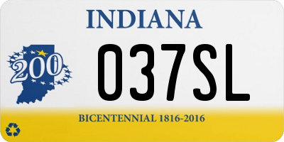 IN license plate 037SL