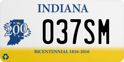 IN license plate 037SM