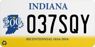 IN license plate 037SQY