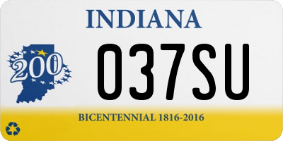 IN license plate 037SU