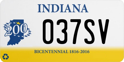 IN license plate 037SV