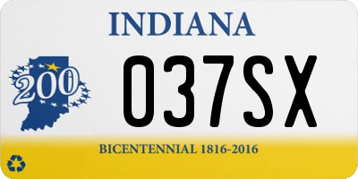 IN license plate 037SX