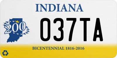 IN license plate 037TA