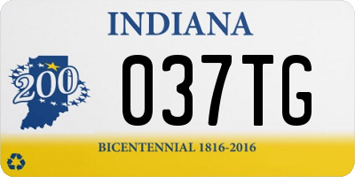 IN license plate 037TG