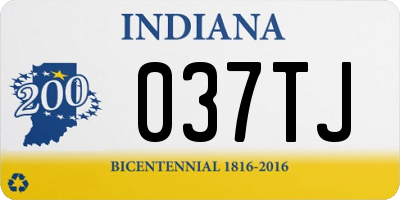 IN license plate 037TJ