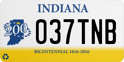 IN license plate 037TNB