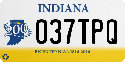 IN license plate 037TPQ