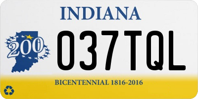 IN license plate 037TQL